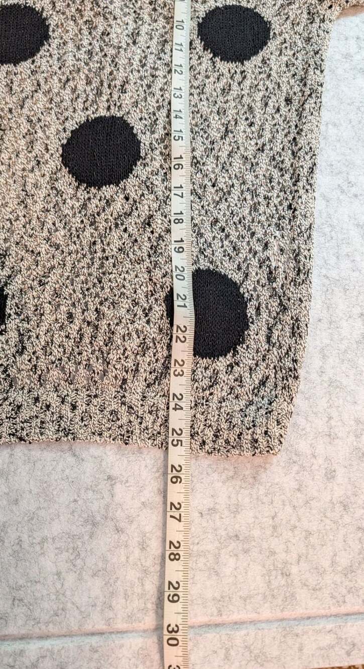 French Kyss Crochet Dot Cowl Neck Sweater in Frost Black - Picture 10 of 11